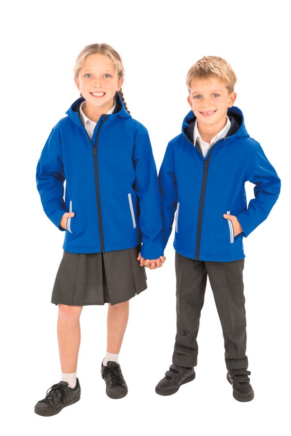 Blusão Softshell de criança com capuz