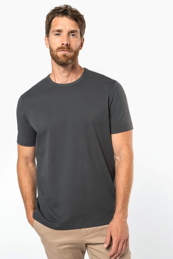 T-shirt algodão biológico interlock de homem