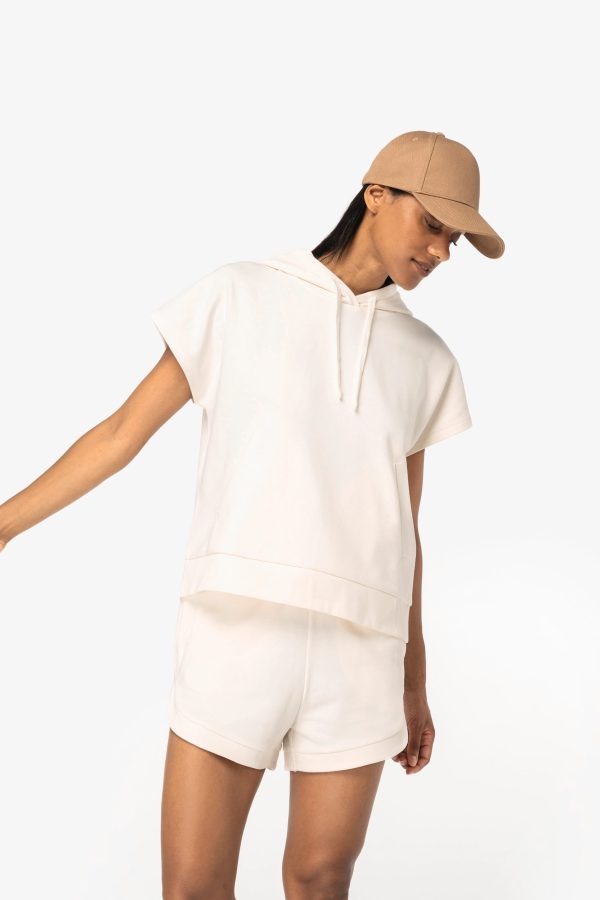 Sweatshirt eco-responsável oversize sem manga French Terry de senhora