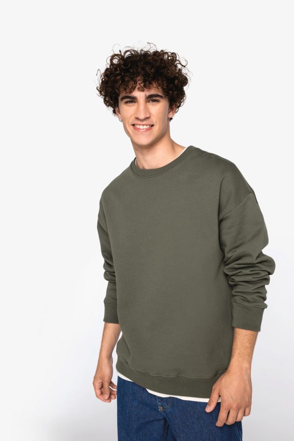 Sweatshirt eco-responsável decote redondo oversize unissexo