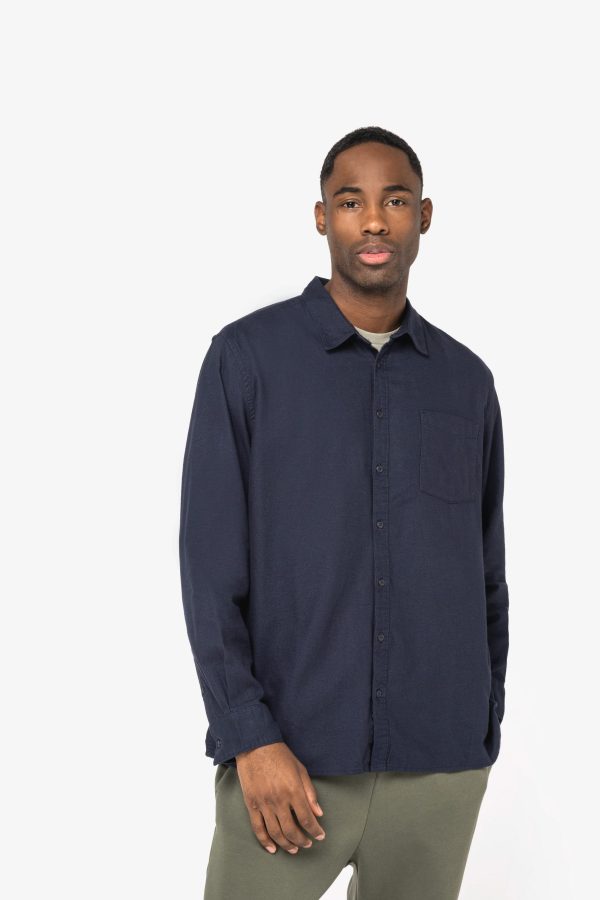 Camisa eco-responsável em flanela de homem