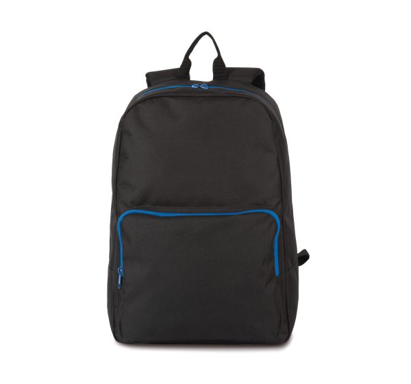 Mochila com fecho éclair em contraste