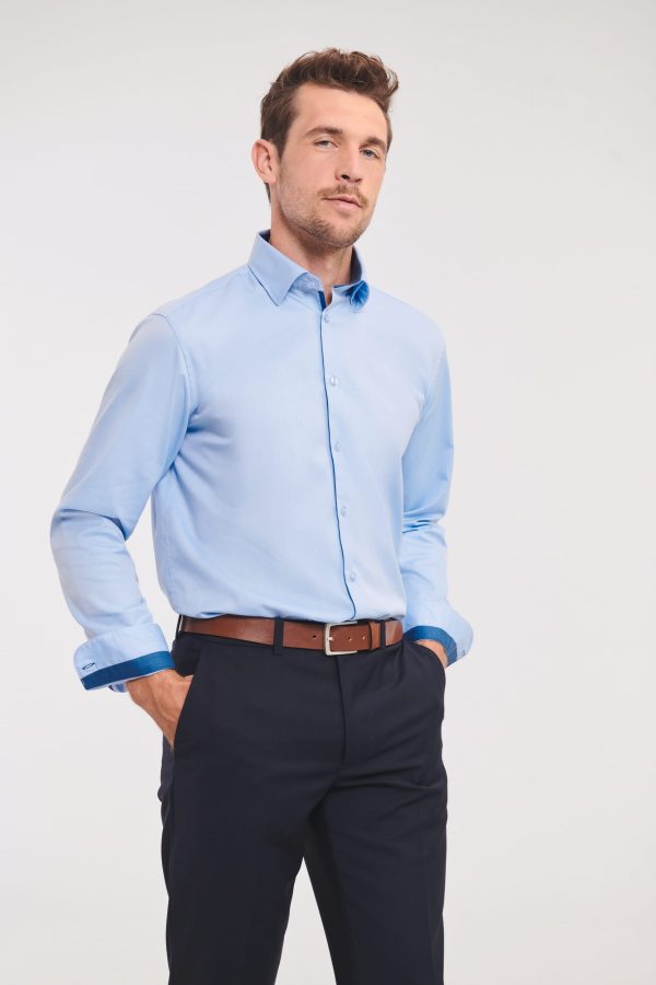 Camisa de manga comprida Herringbone