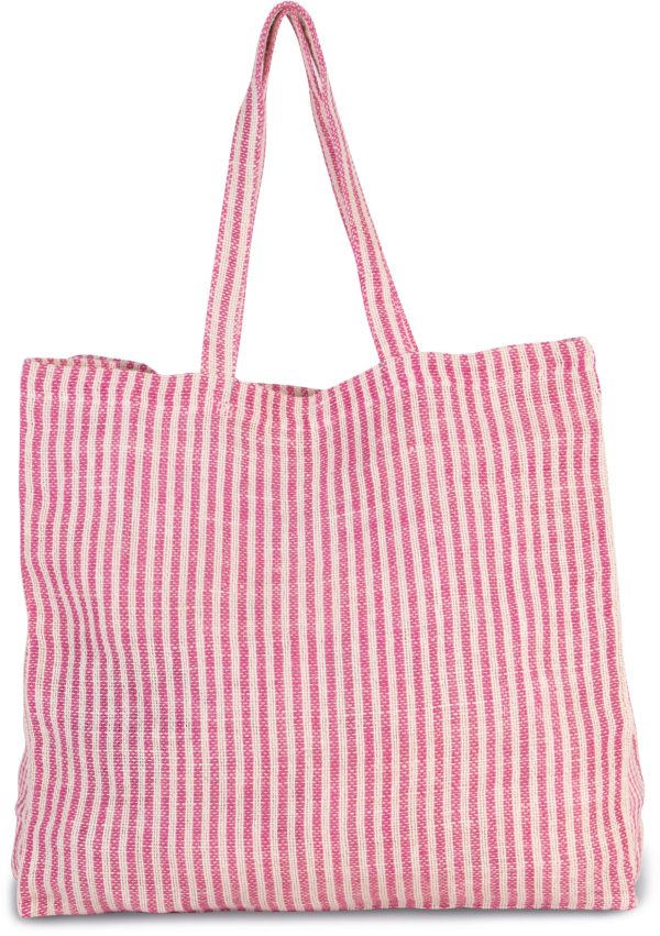 Saco de compras às riscas em juco