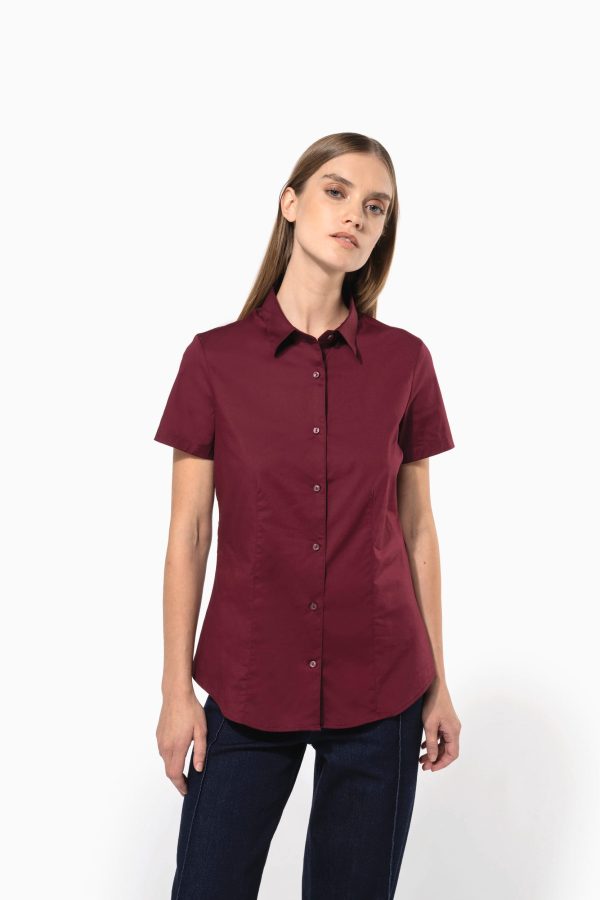 Camisa de senhora manga curta com Stretch