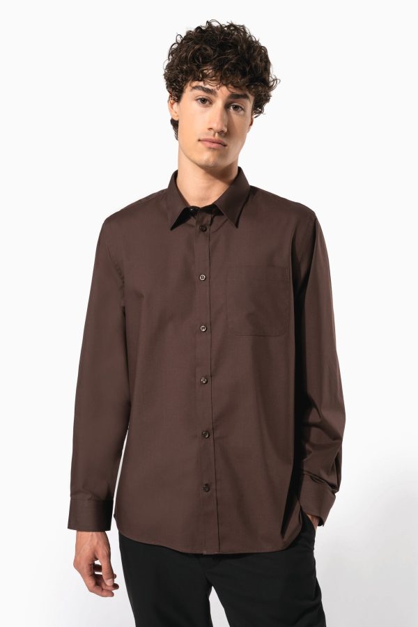 Camisa popeline poliéster / algodão de tratamento fácil