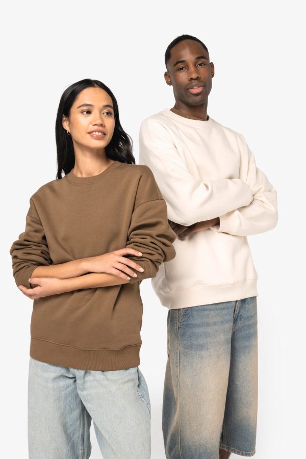 Sweatshirt eco-responsável decote redondo oversize unissexo