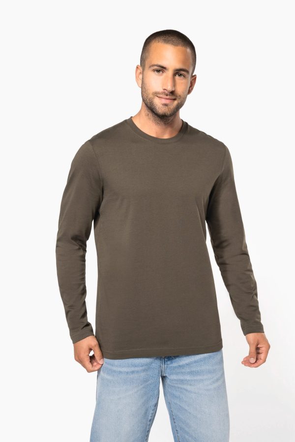 T-shirt manga comprida decote redondo