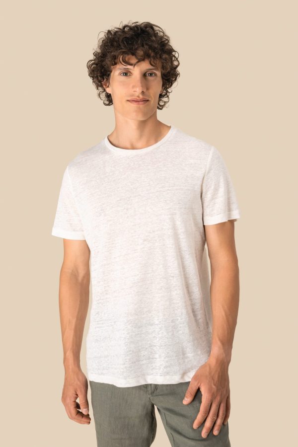 T-shirt em linho de homem