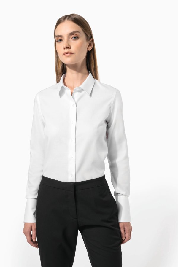 Camisa de senhora de manga comprida supreme   não precisa passar a ferro