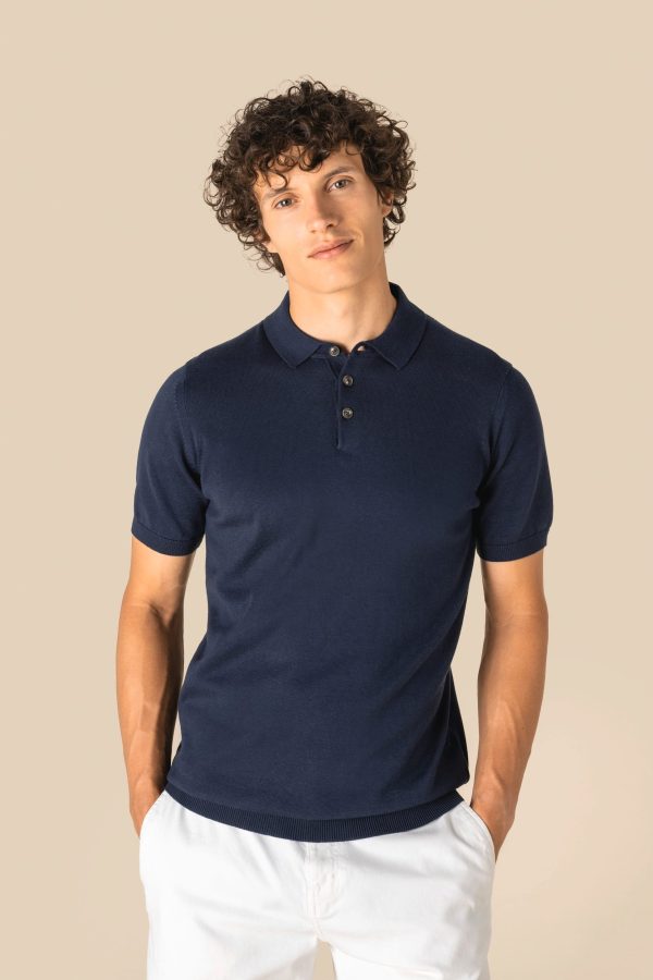 Polo eco-responsável em malha de homem