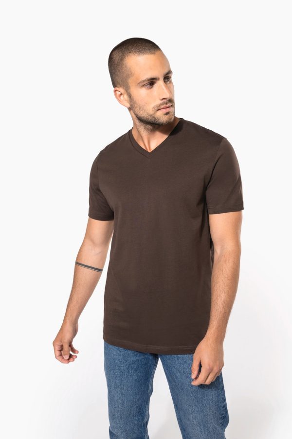 T-shirt manga curta decote V