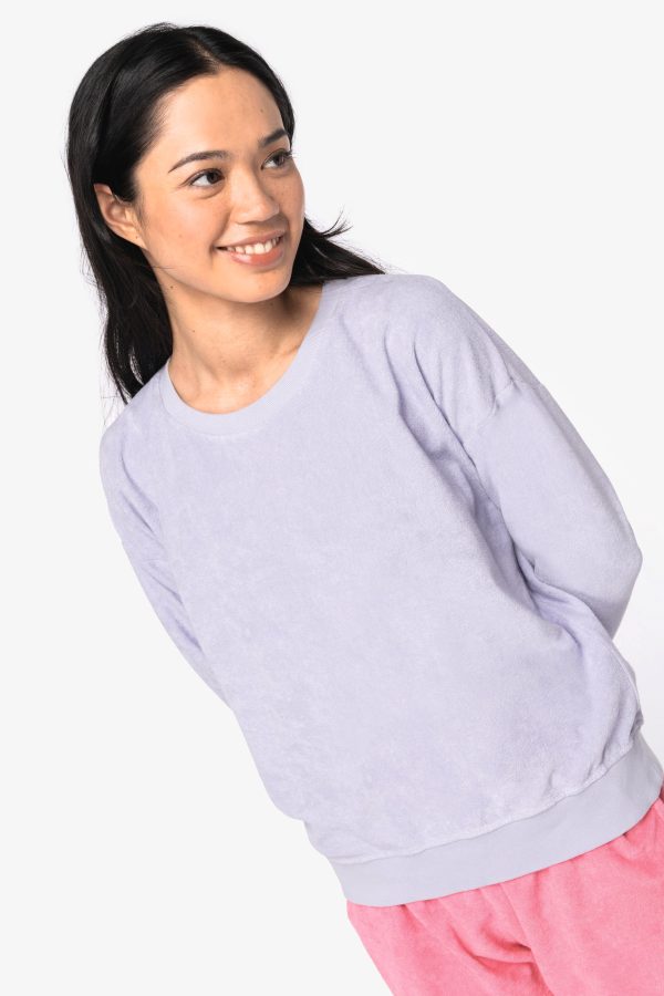 Sweatshirt eco-responsável em malha turca de senhora