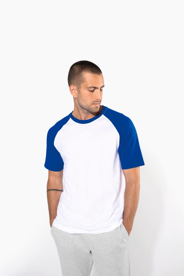 Baseball > t-shirt de homem bicolor