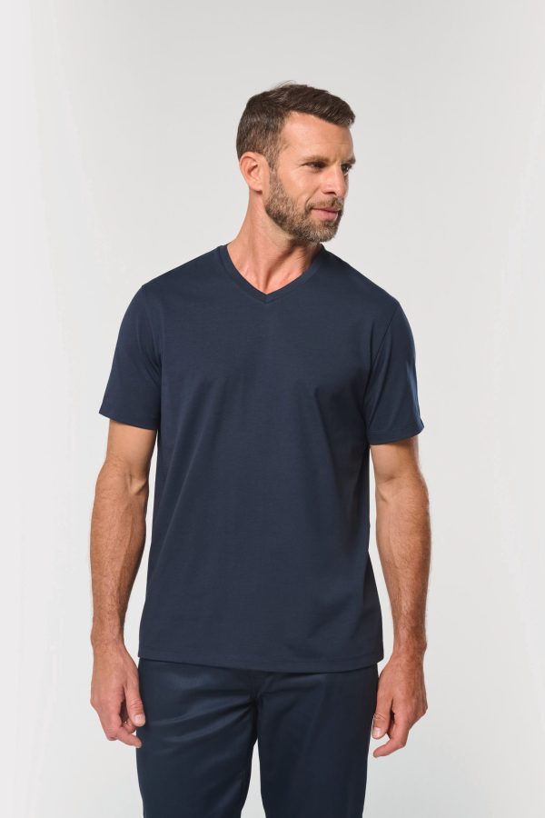 T-shirt eco-responsável decote V antebacteriana de homem