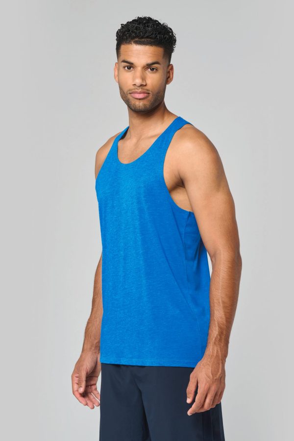 T-shirt sem mangas triblend de homem
