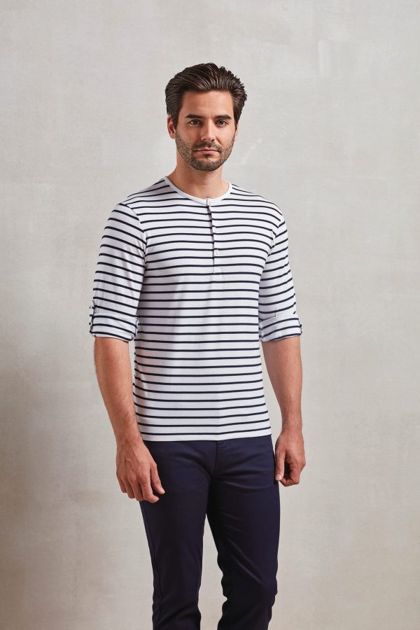 T-shirt de homem com mangas dobráveis "Long John"