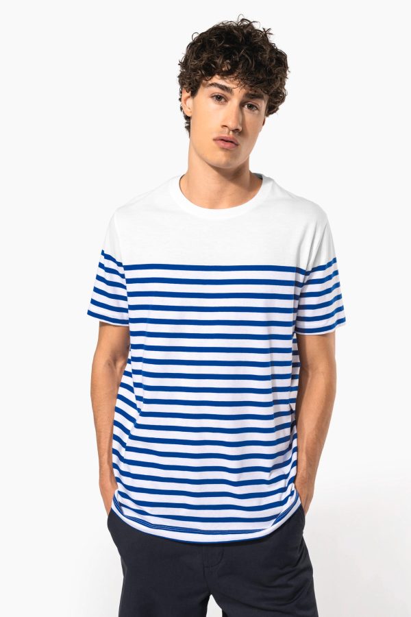 T-shirt estilo marinheiro Bio com decote redondo para homem