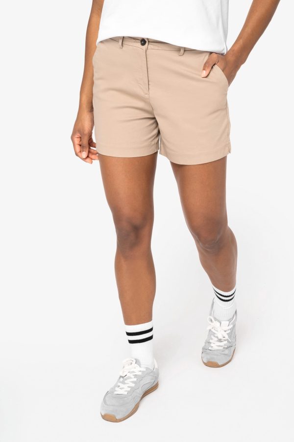 Bermuda chino eco-responsável de senhora