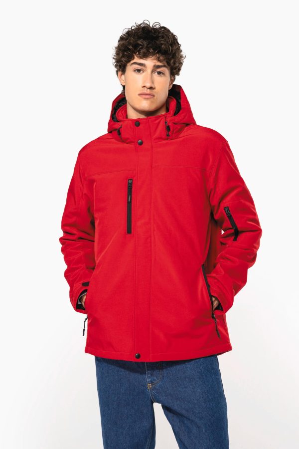 Parka softshell acolchoada com capuz