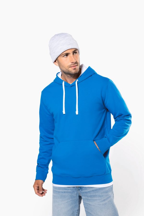 Sweatshirt com capuz em contraste
