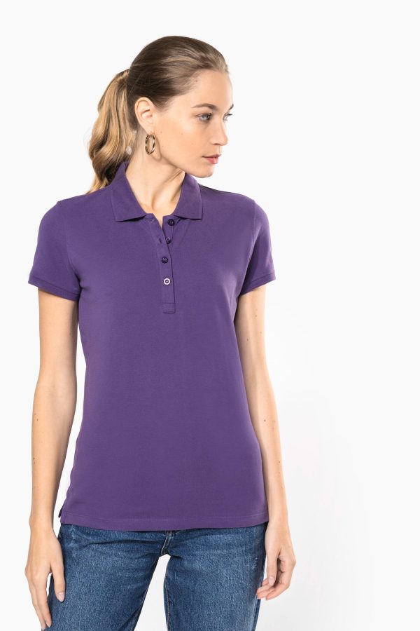Polo piqué de senhora de manga curta