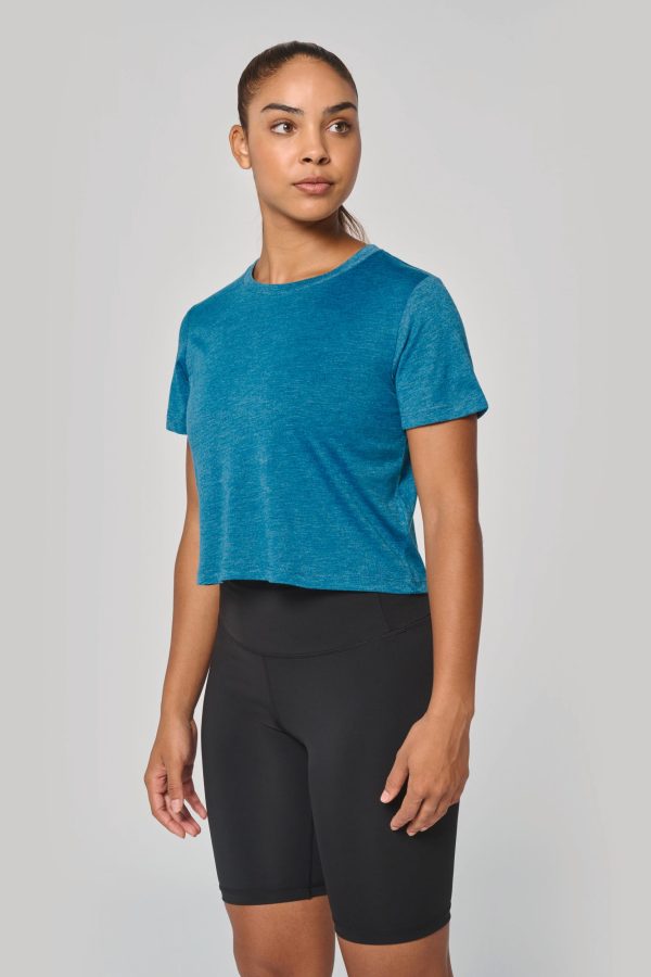 Top curto triblend de senhora