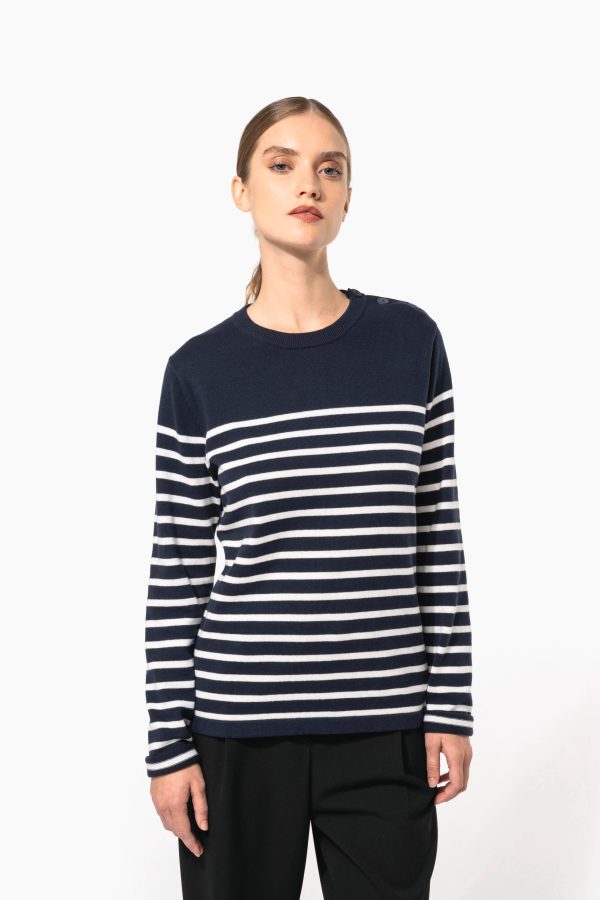Camisola estilo marinheiro de senhora