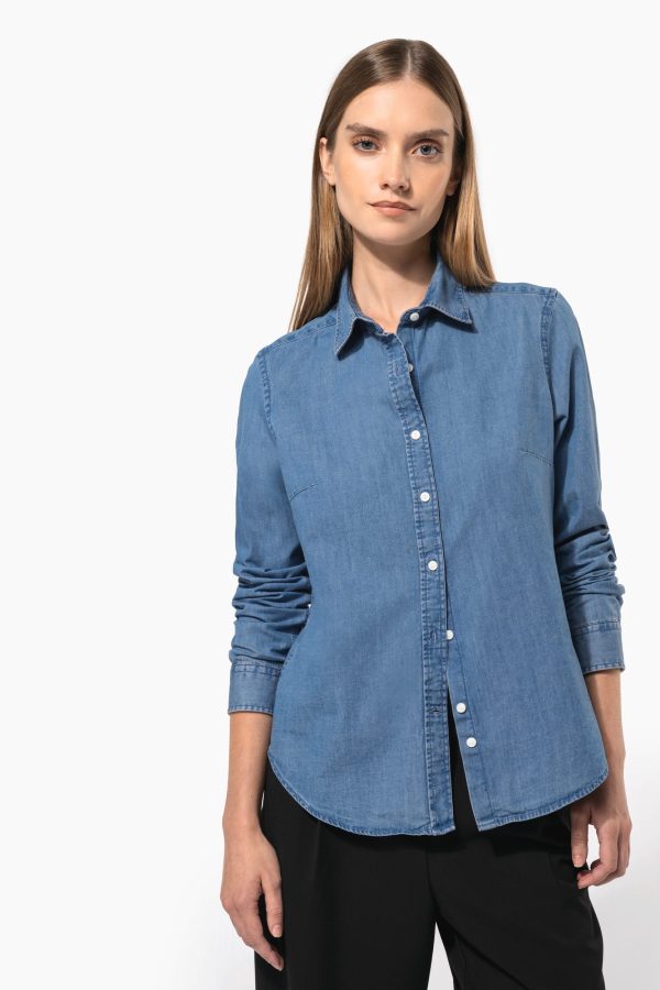 Camisa de senhora em denim