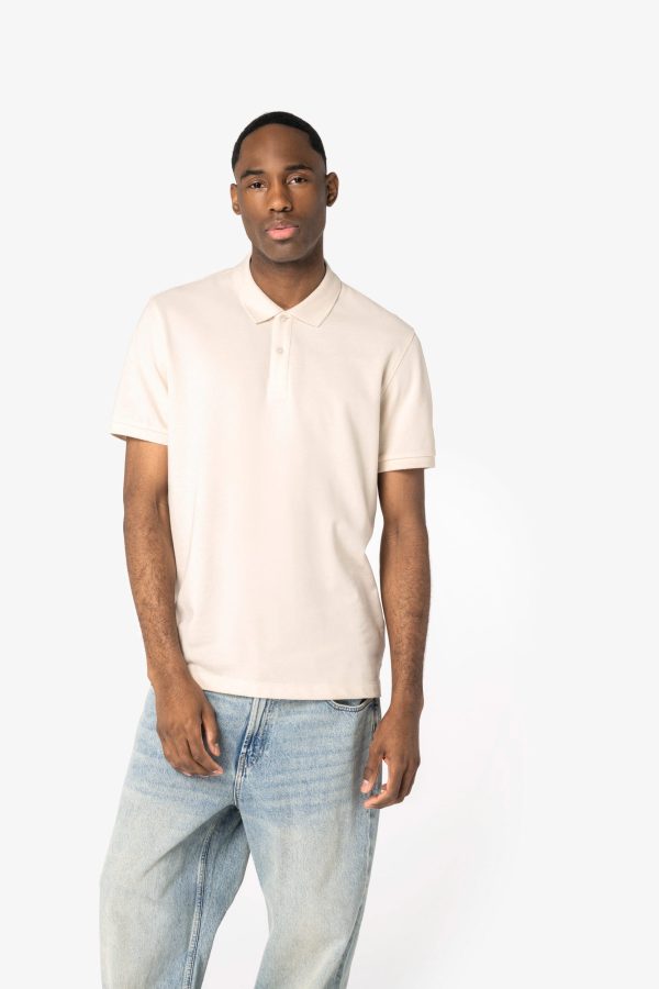Polo eco-responsável em malha piqué de homem