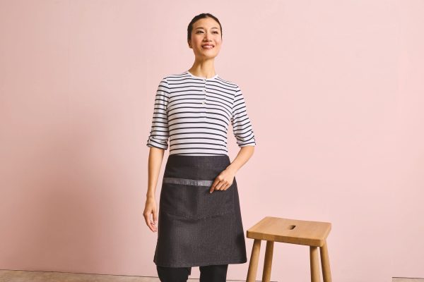 Avental Denim curto de ganga "Domain"
