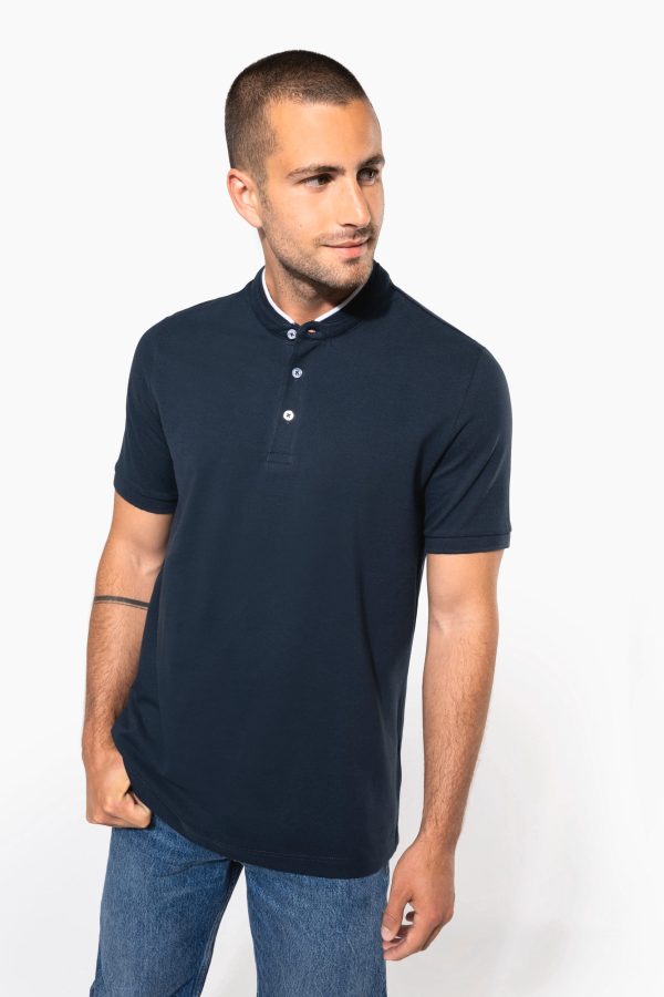 Polo com gola à padre de homem de manga curta