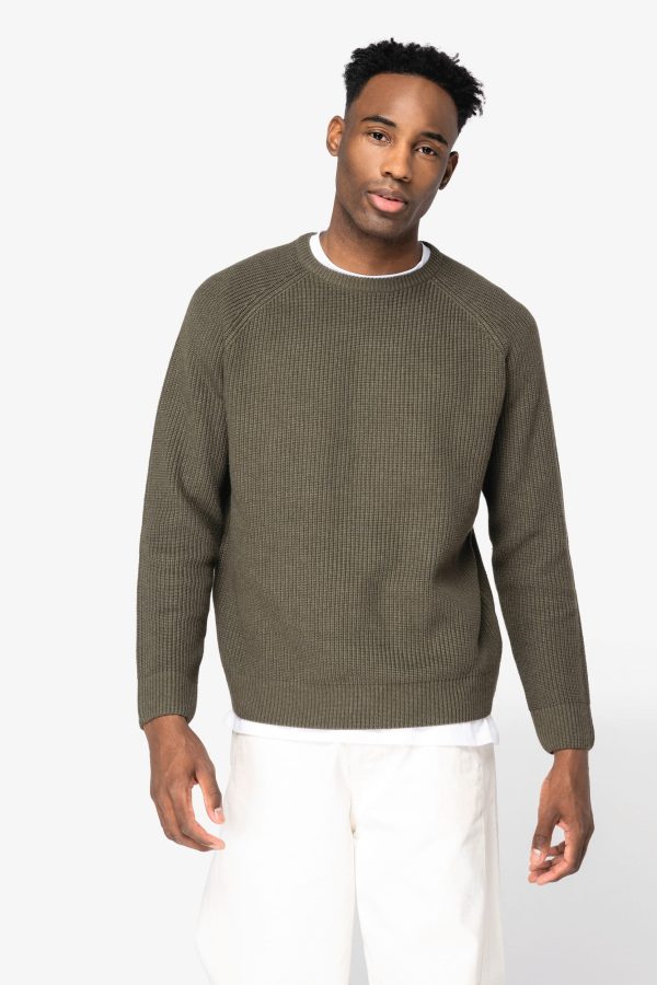 Camisola eco-responsável com malha grossa de homem
