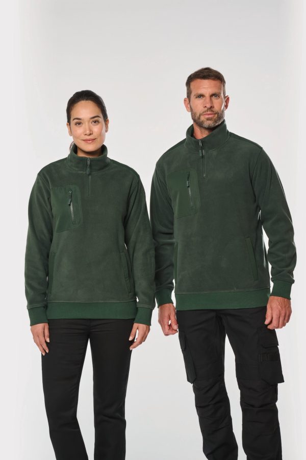 Camisola polar meio fecho eco-responsável unissexo
