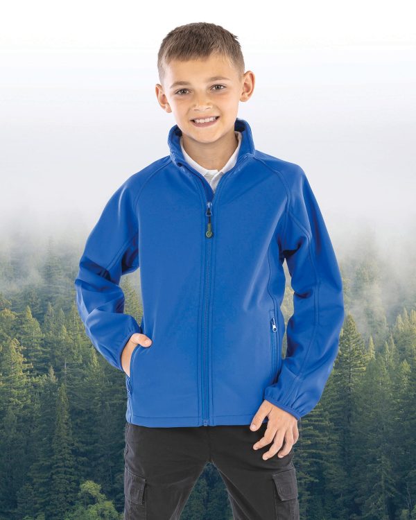 Blusão softshell reciclado 2 camadas de criança