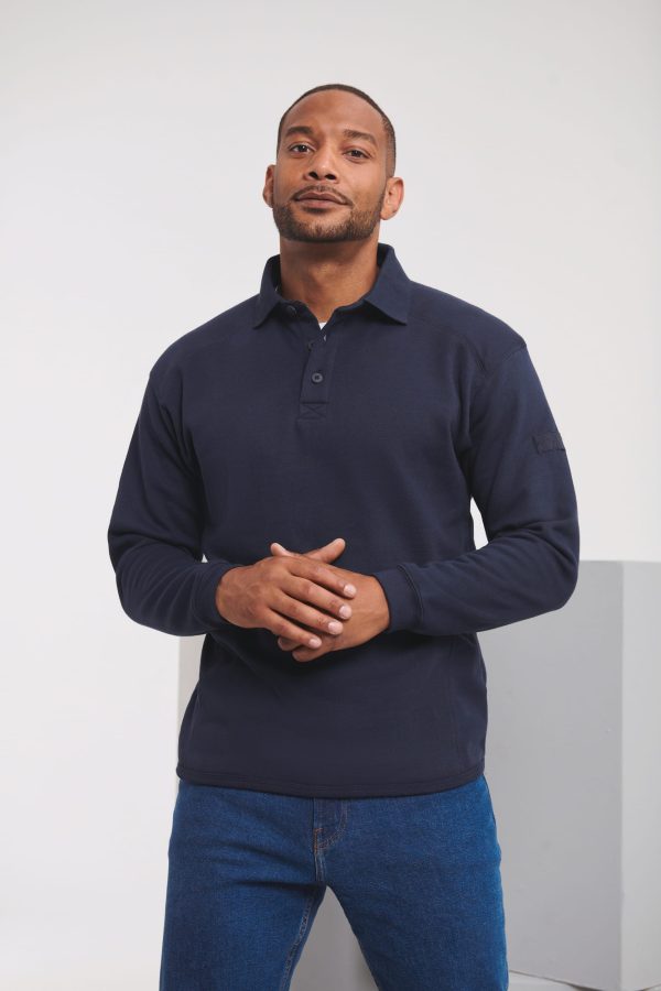 Sweatshirt com colarinho tipo polo Heavy Duty