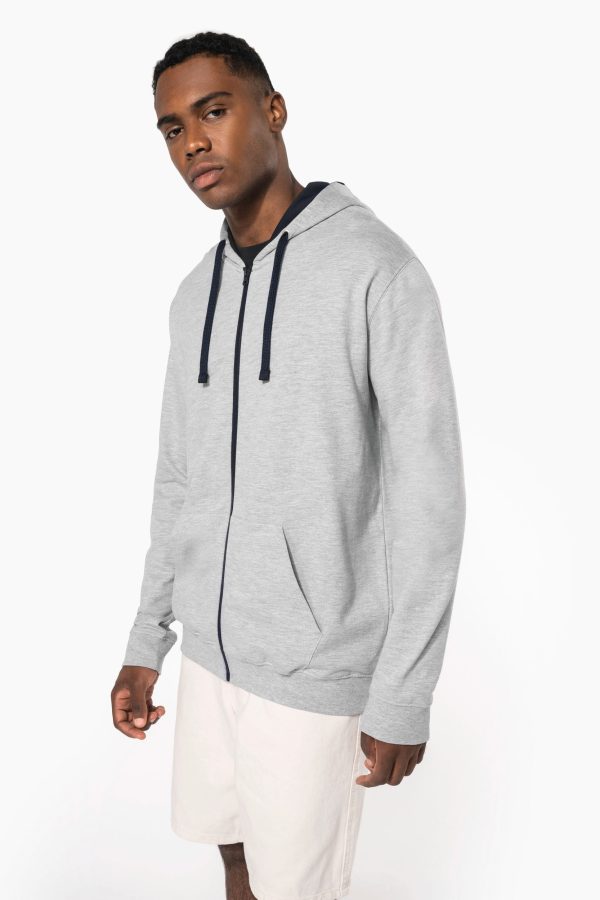 Casaco sweatshirt com capuz em contraste