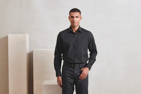 Camisa de popeline de manga comprida RECYCLIGHT para homem
