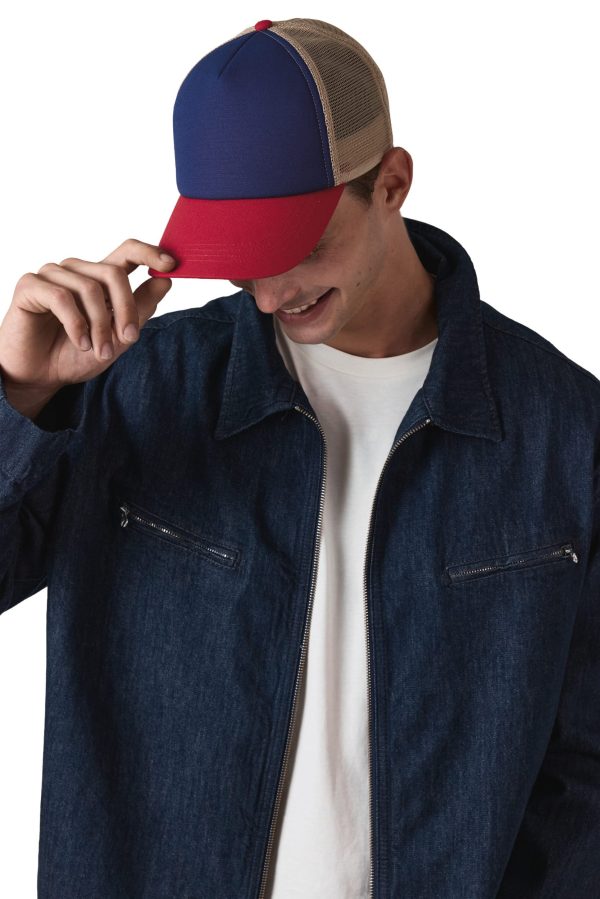 Boné Trucker com 5 painéis em algodão canvas - K-up Gold Label