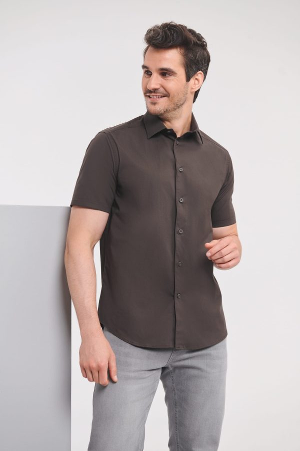 Camisa justa de manga curta