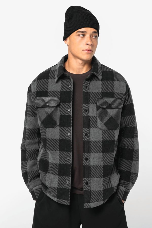 Sobrecamisa aos quadrados acolchoada eco-responsável de homem