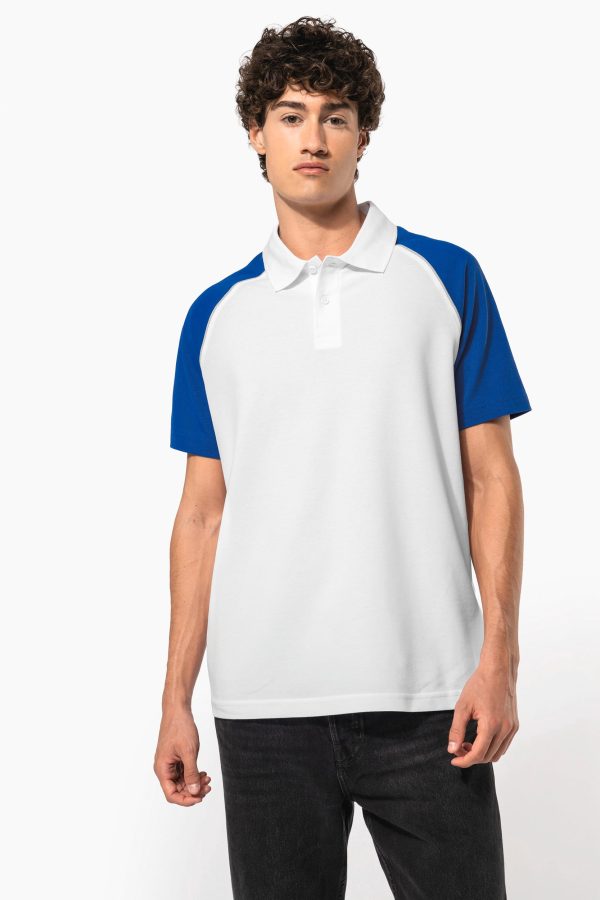Polo baseball > polo de homem bicolor