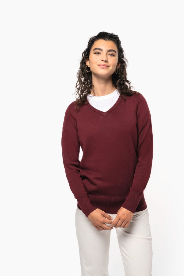Pullover de senhora decote V