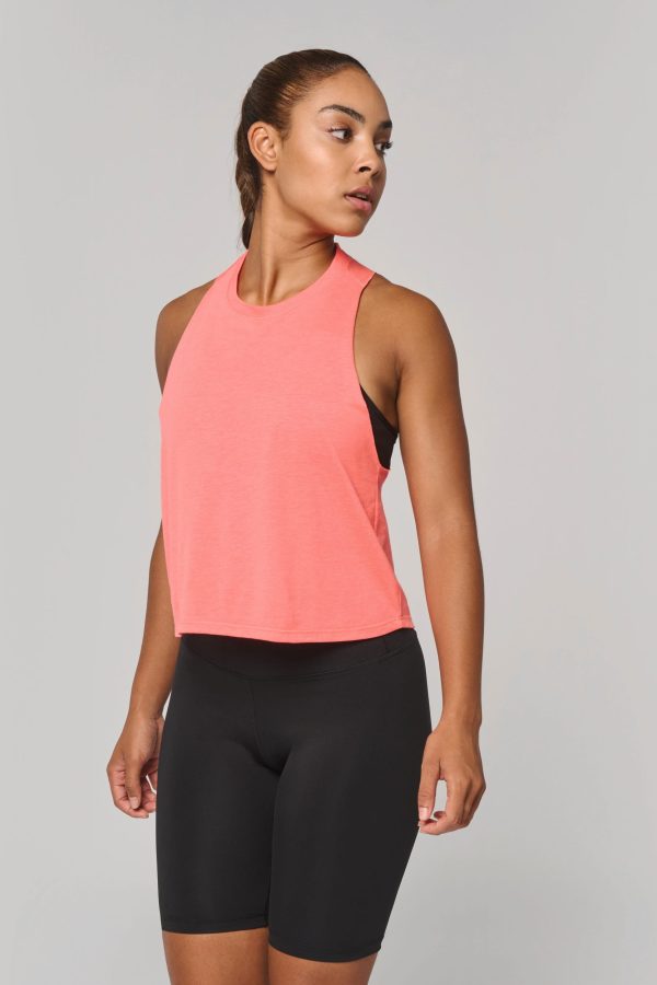 Top curto Triblend de senhora