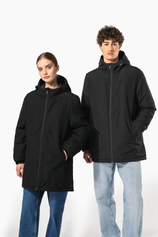 Parka com capuz de material reciclado unisex
