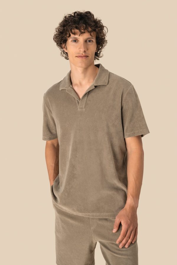 Polo eco-responsável em malha turca de homem