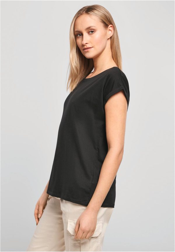 T-shirt eco-responsável com mangas com dobra de senhora