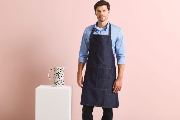 Avental com peito Fashion denim