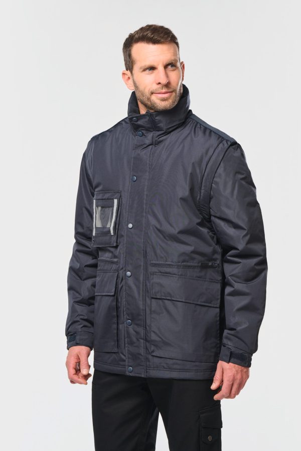 Parka com mangas amovíveis de homem