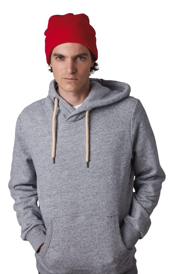 Gorro reciclado com dobra  tricotada